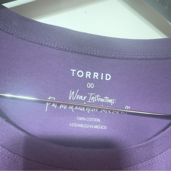 Torrid  Classic Fit Shirt Purple Women Size 0X - Picture 4 of 5